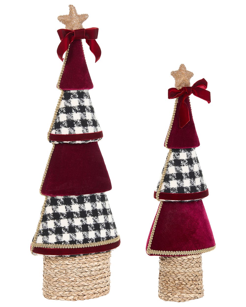 Dekofiguren 2er Set ALVSBYN 55/70 cm Weihnachtsbaum Braun