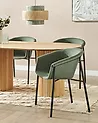 Set of 2 Dining Chairs AMES Dark Green