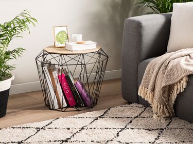 Wire Frame Side Table Black ELIDA