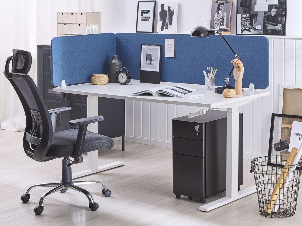 Cloison amovible de bureau WALLY 80 x 40 cm Bleu