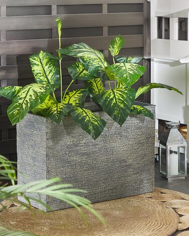 Rectangular Plant Pot 34 x 80 x 56 cm Grey EDESSA
