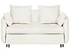 Sofa Bed 2 Seater HOVIN Fabric Light Beige