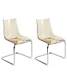 Set of 2 Dining Chairs MARSHALL Orange
