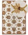 Tapis de laine beige et marron 160 x 130 cm EZINE_830918