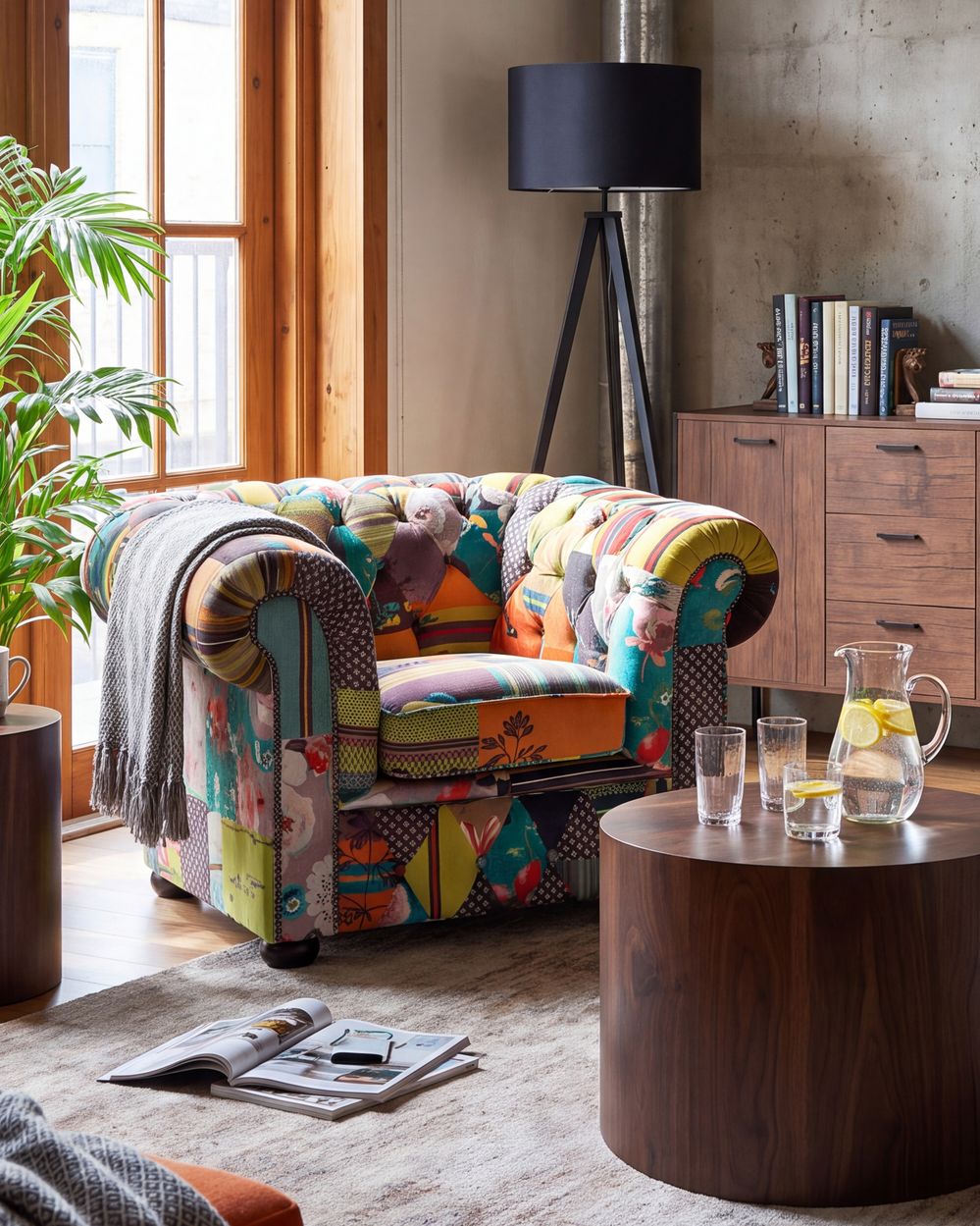 Lænestol CHESTERFIELD Lysegrøn