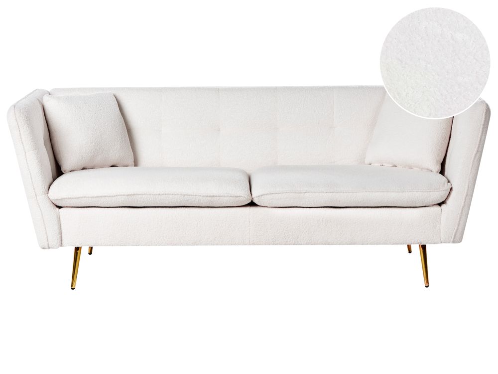 Sofa 3 Seater FREDERICA Boucle Off-White