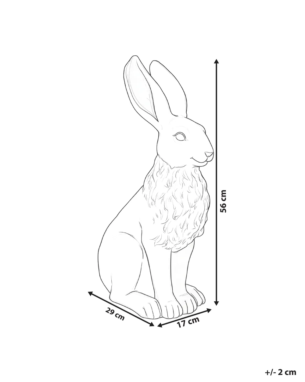Garden Statue NEIVE Hare Beige_1055027