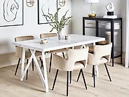 Dining Table GRIEGER White Marble 160 cm 90 cm_1172051