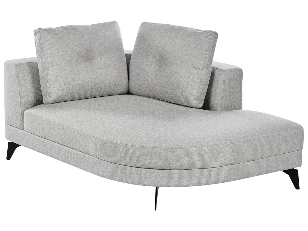 Chaise Longue YURI Faux Linen Grey_1021598
