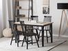 Jídelní stůl dřevěný světle hnědý / černý 120 x 75 cm HOUSTON_735886