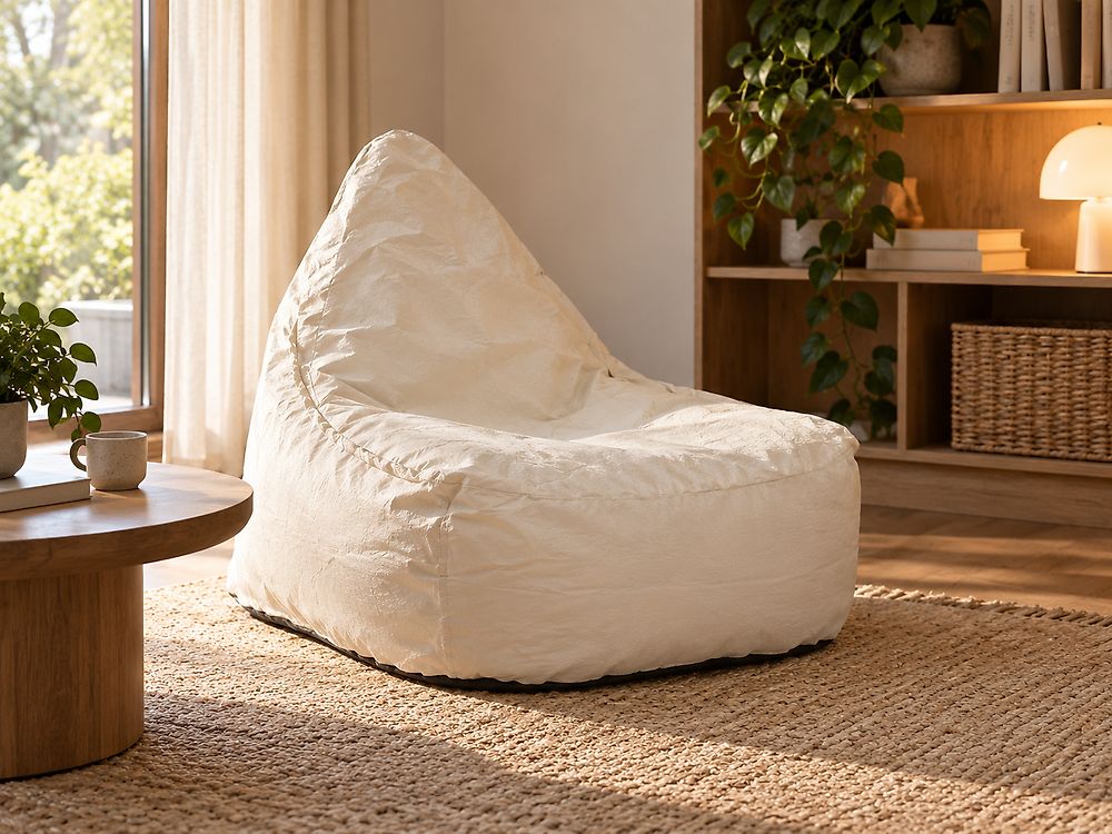Bean Bag 200 L DROP 63 cm 75 cm Light Beige