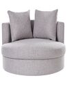 Swivel Fabric Armchair Grey DALBY_906454