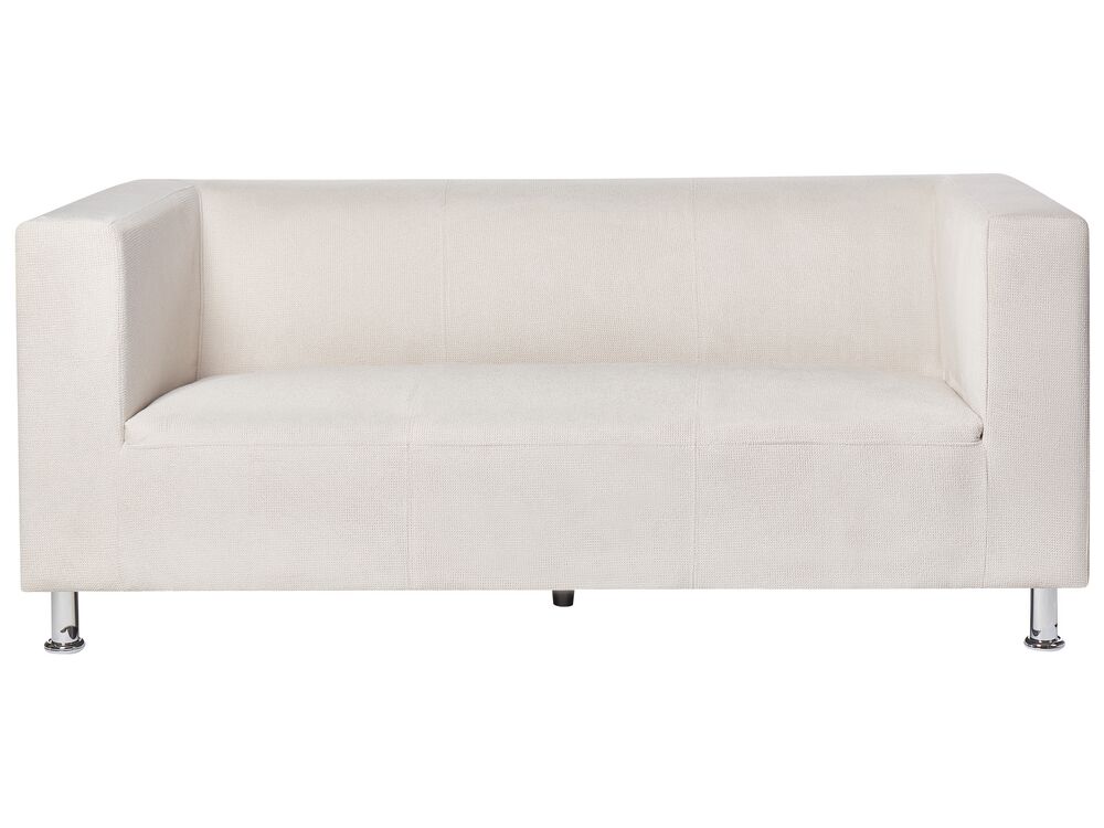 Canapé 3 places FLORO Tissu chenille Blanc cassé