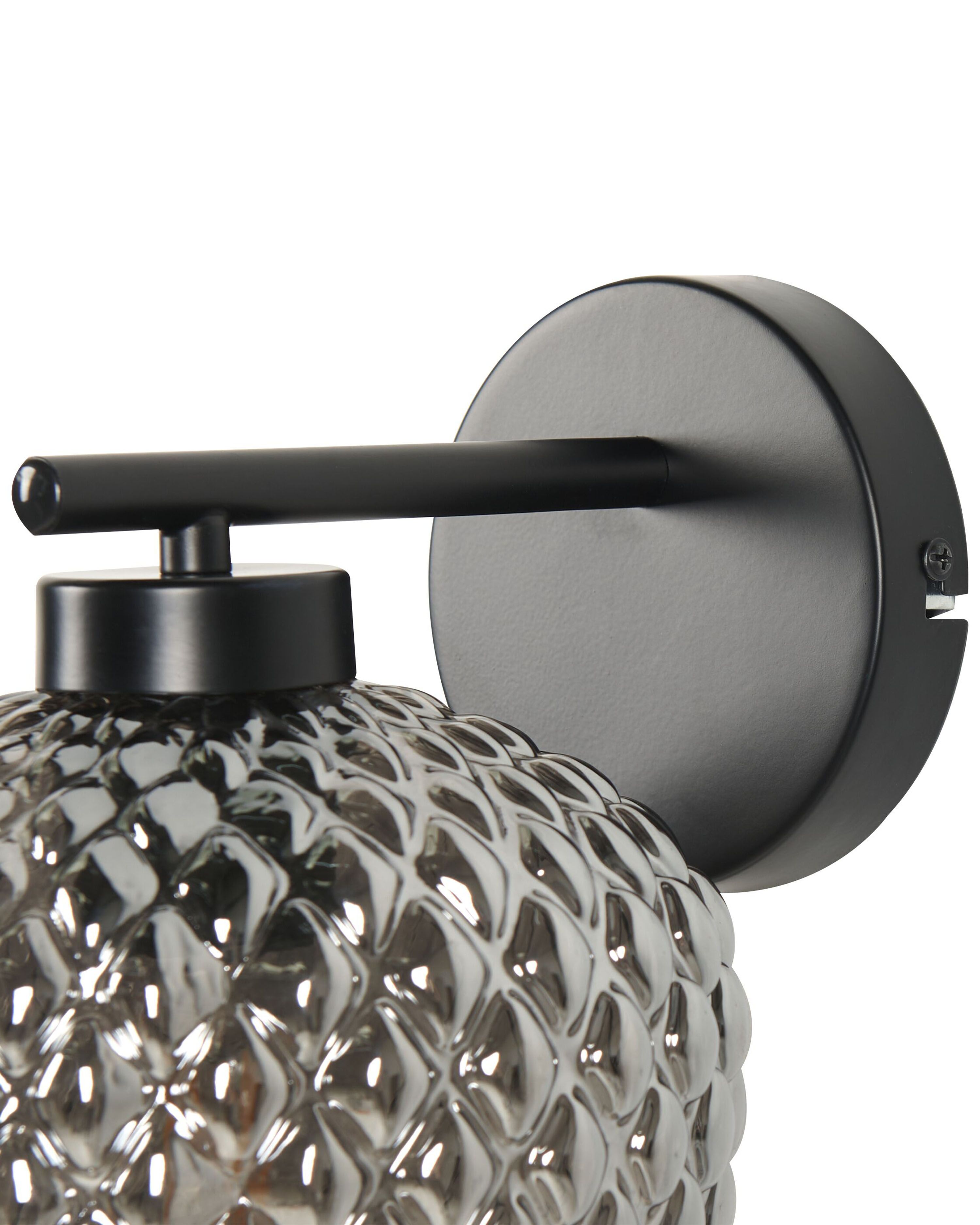 Wandleuchte Rauchglas grau 2-flammig Kegelform SHERRY | Beliani.de