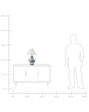 Lampada da tavolo SORRAIA Porcellana Bianco/Blu_980845