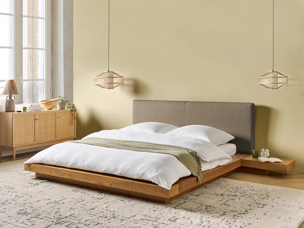 Letto Bouclé ZEN 160 x 200 cm Frassino naturale