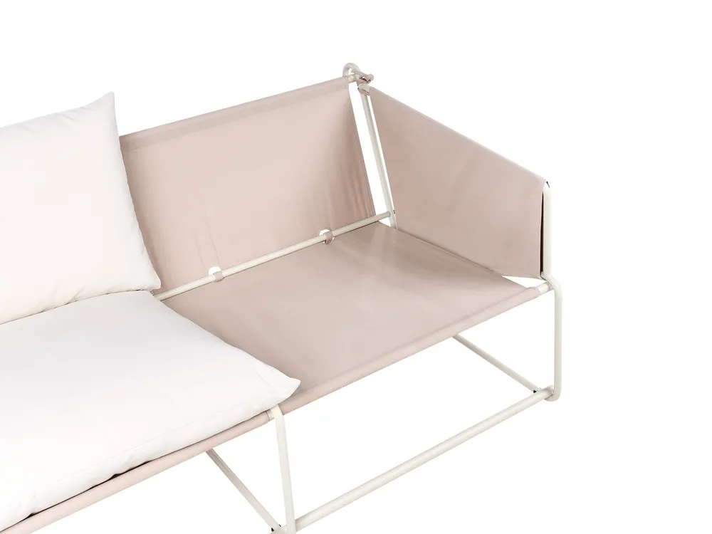 Divano da giardino 2 posti PONTE Metallo Beige chiaro_1013326