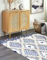 Bavlnený koberec 140 x 200 cm béžová/modrá MANAVGAT_843955