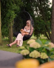 Hanging Chair ALATRI PE Rattan Black_1114898