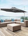 Parasol en porte-à-faux gris foncé et blanc ⌀ 2,95 m SAVONA II_828579