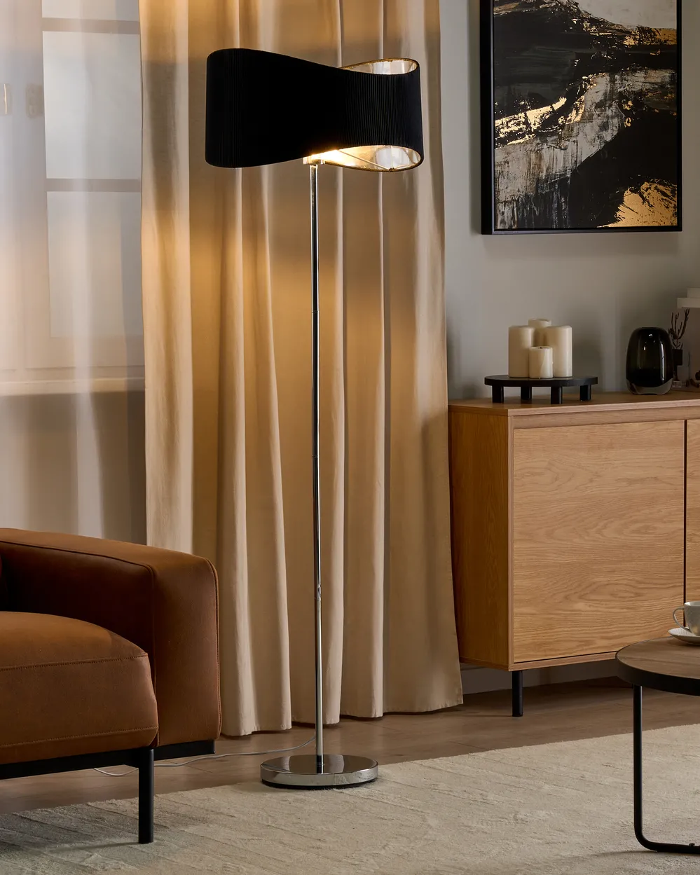 Lampa podłogowa CALVILLO Metal Srebrny