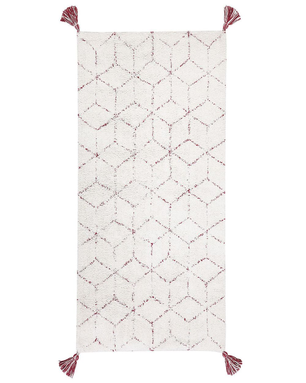 Teppich SAKARYA Weiß 80 x 150 cm Baumwolle