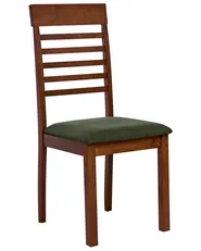 Set di 2 sedie da pranzo ORTLEY Legno Marrone scuro/Verde_1010668