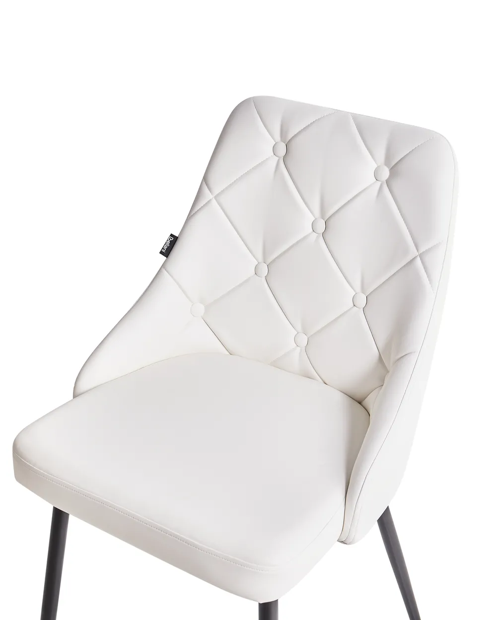 Chairus Set Di 2 Sedie Da Pranzo In Pelliccia Sintetica Bianca - Design Cilindrico, 58x50x77 Cm - 2