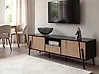 Szafka RTV BLACKPOOL Brązowy/ czarny