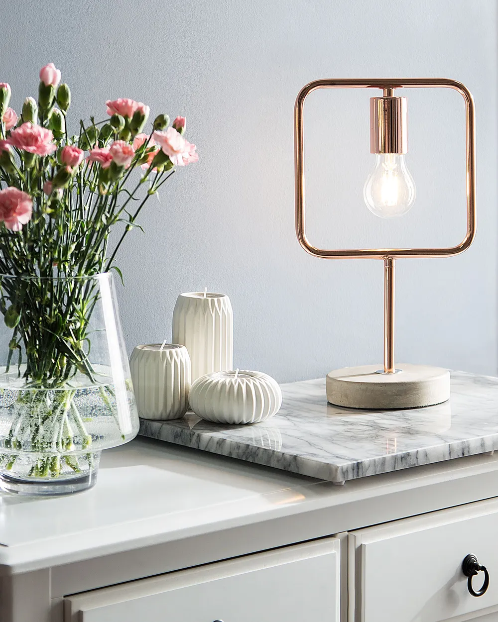 Lampa stołowa MUNDO Metal Miedziany