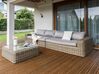 Conjunto de jardim modular 6 lugares em rattan sintético castanho claro PALERMO_927877