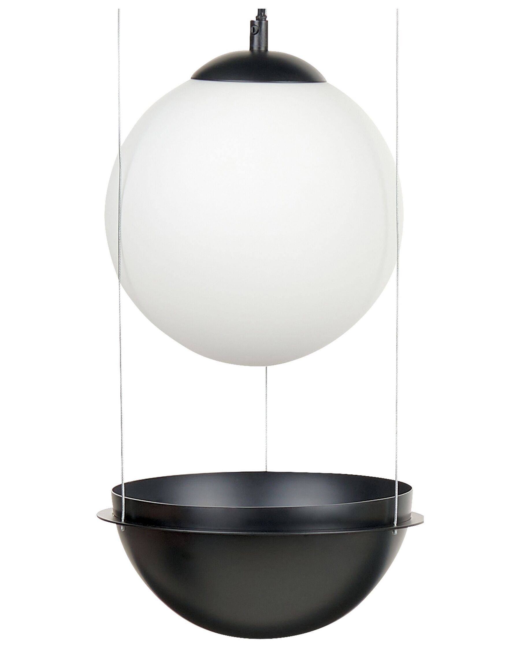 Glass Pendant Lamp Black TOBINS_873274