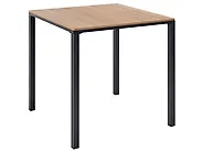 Garden Dining Table LEVANTO 80 cm 80 cm Metal Black_1179370