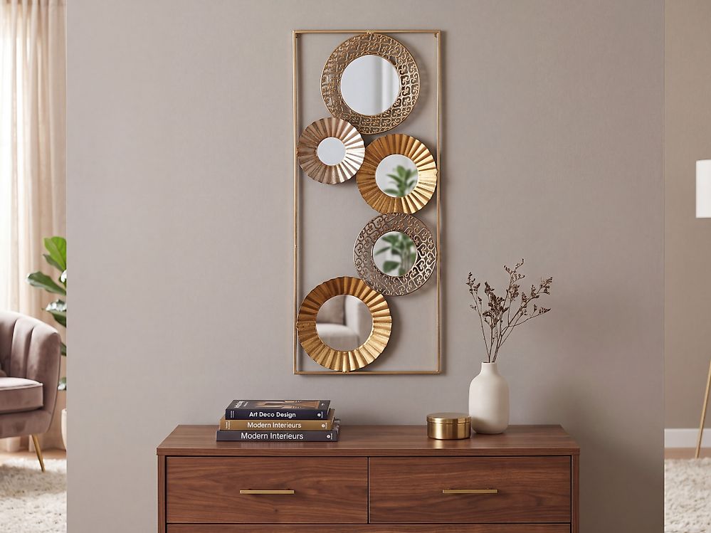 Décoration murale MAICOBA 90 cm Métal Doré
