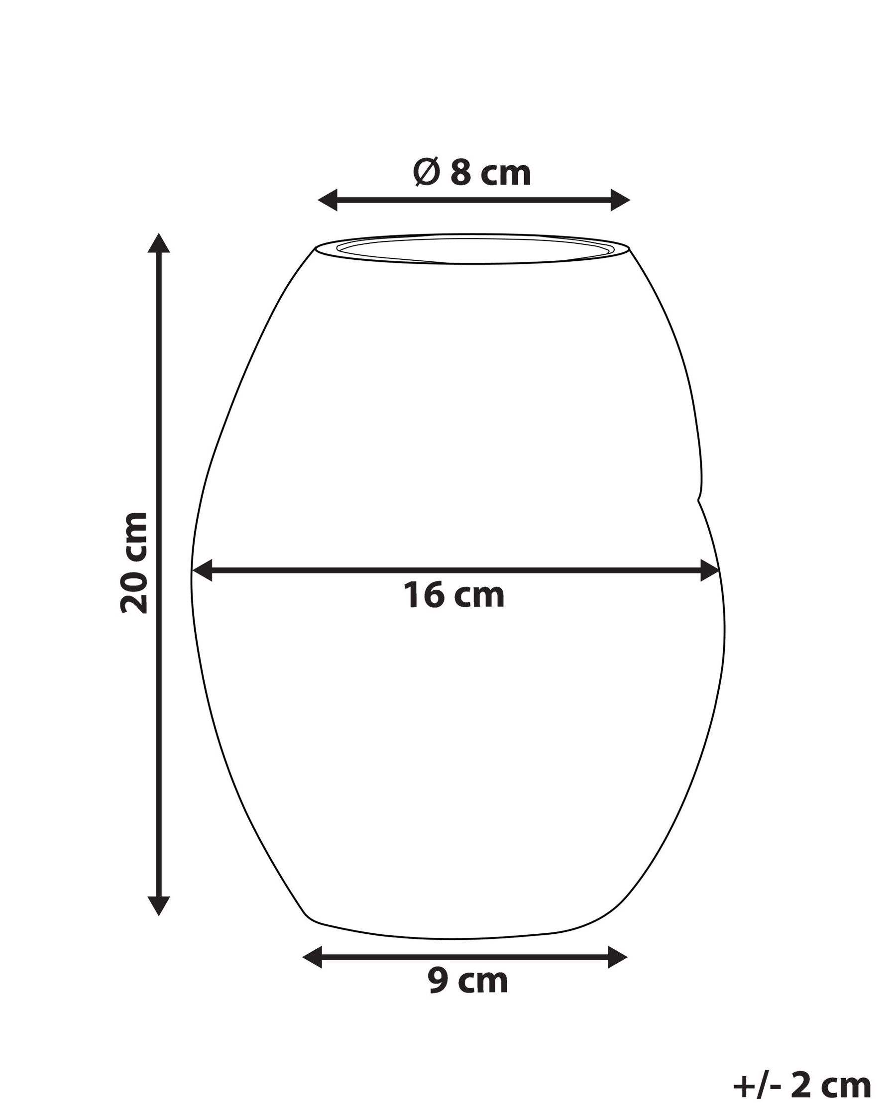 Wazon na kwiaty GERAKINI 20 cm Szkło Pomarańczowy_838246