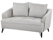 Sofa 2 Seater HOBRO Fabric Light Grey_949666
