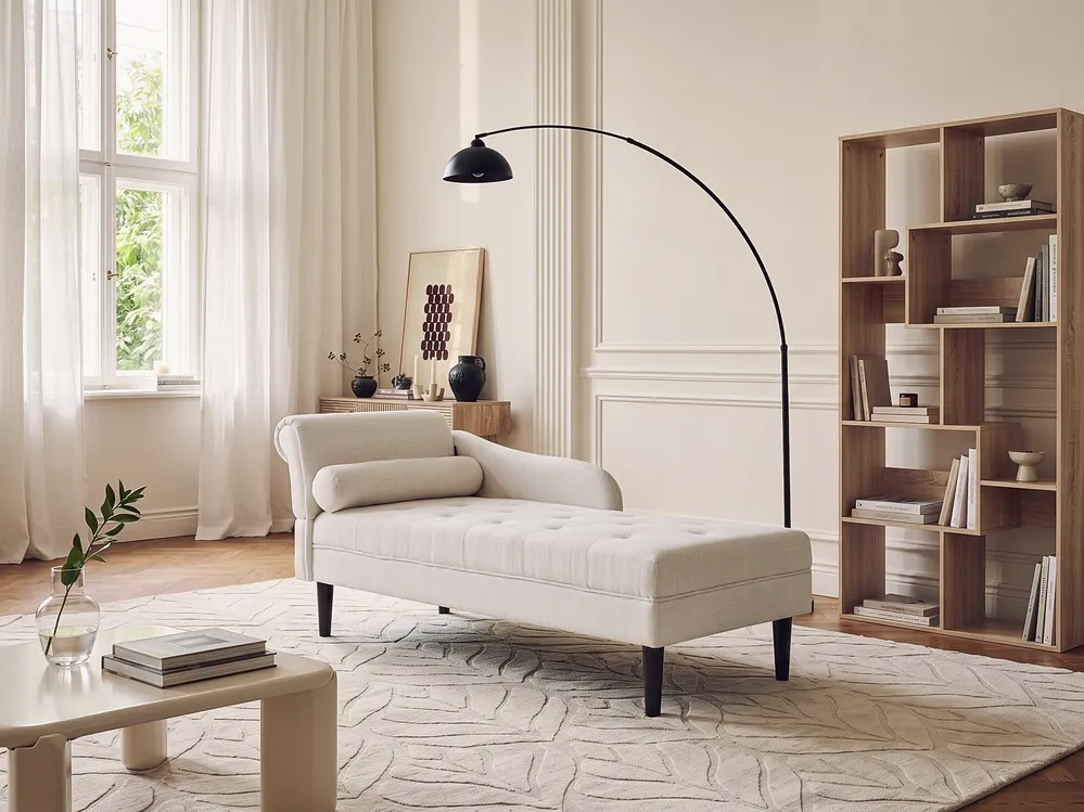 Left-Hand Chaise Longue YVOIRE Fabric Off-White_1124119
