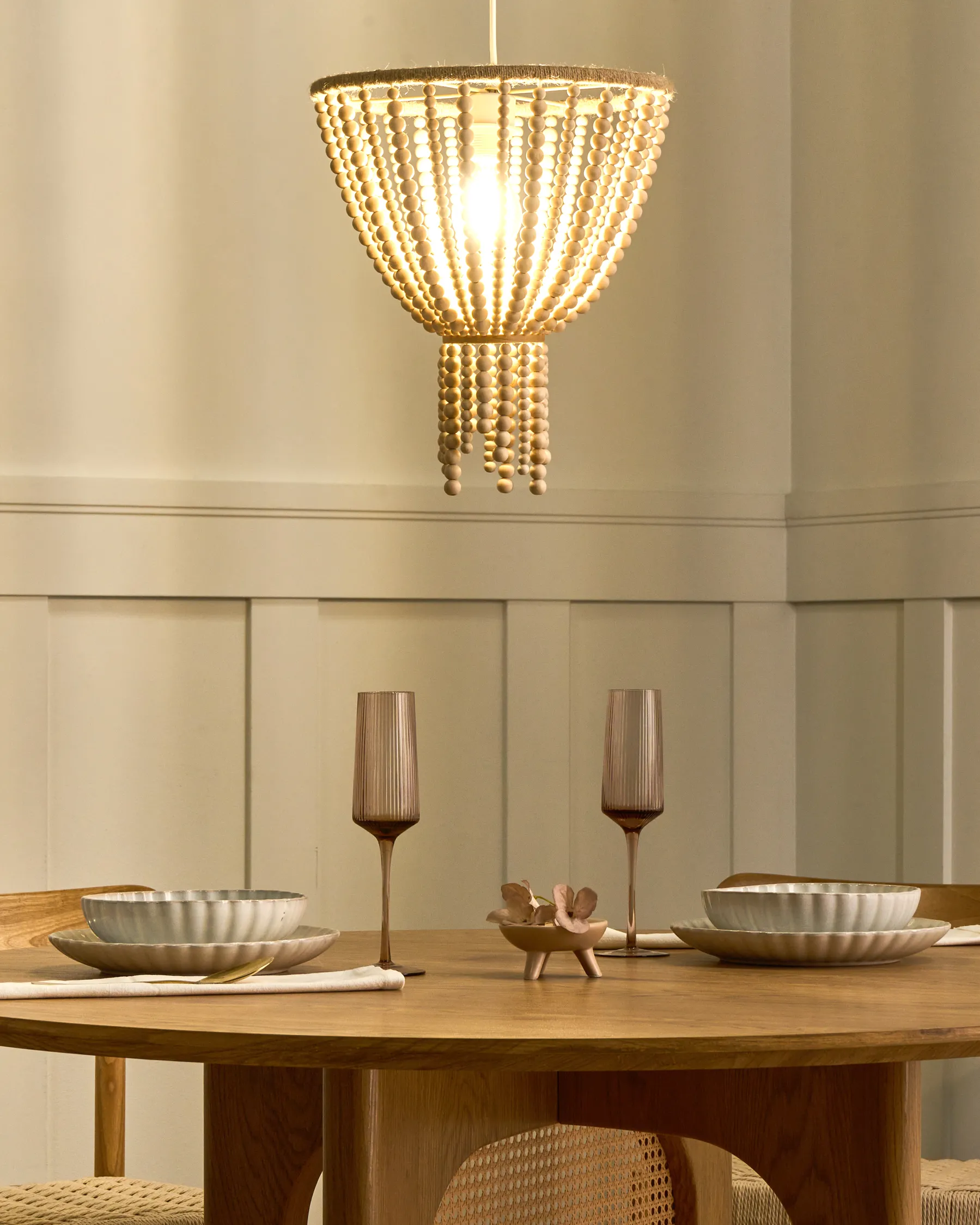 Chandelier PUSWELI Wood Light Brown_1003619