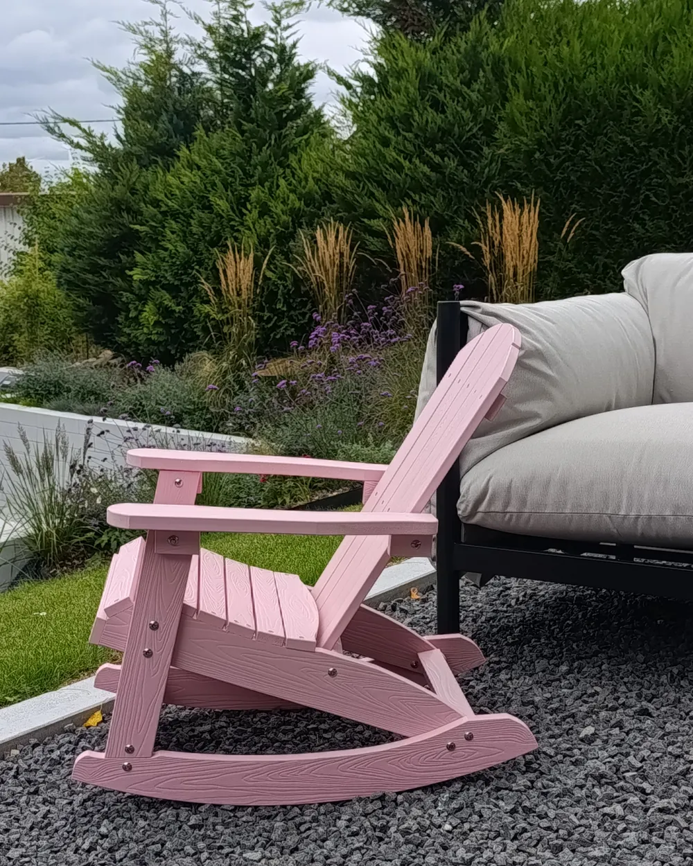 Fauteuil à bascule pour enfants ADIRONDACK Rose pastel