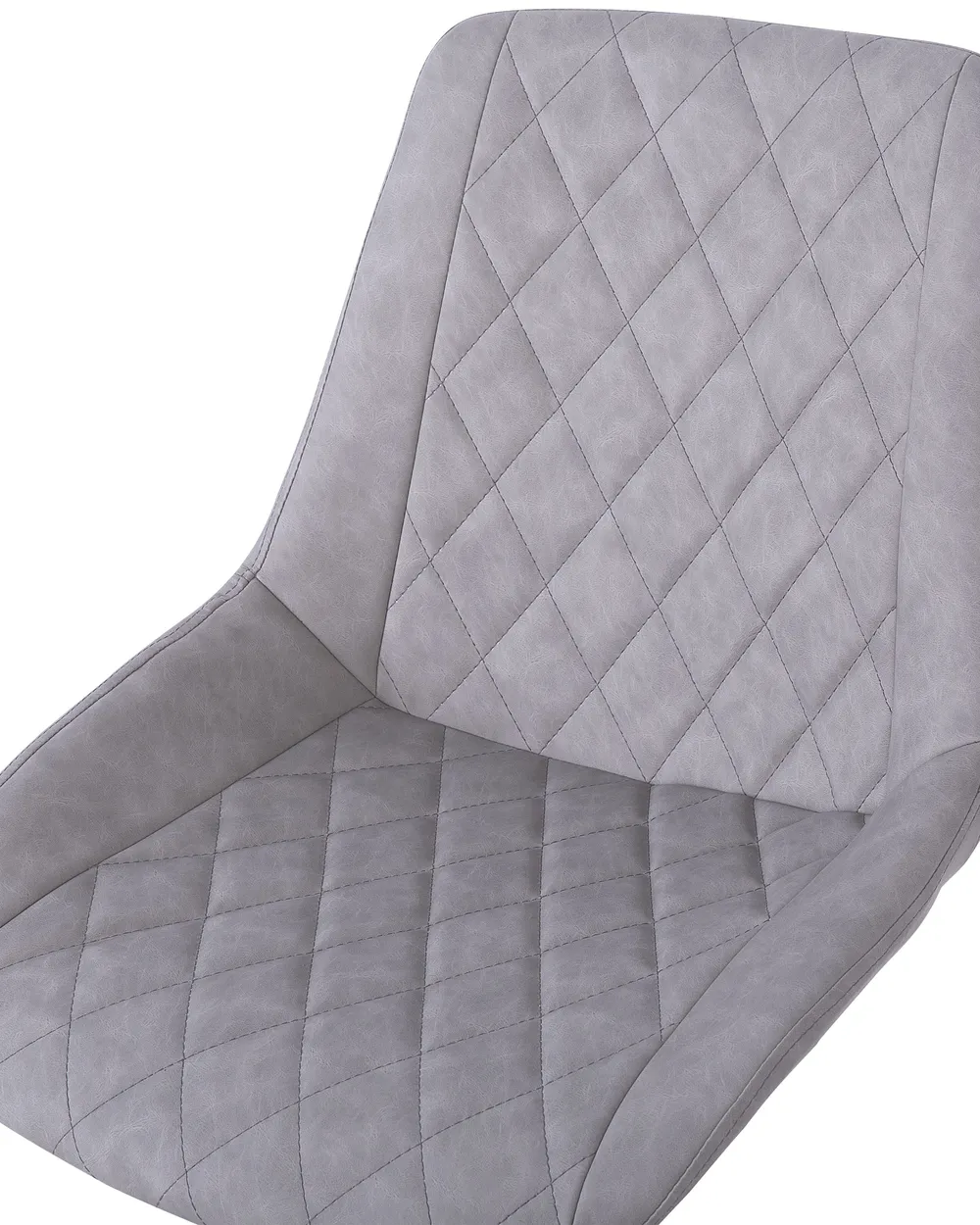 Desk Chair MARIBEL Faux Leather Light Grey_716502