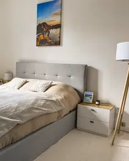 Comodino 2 cassetti EDISON Bianco_915892