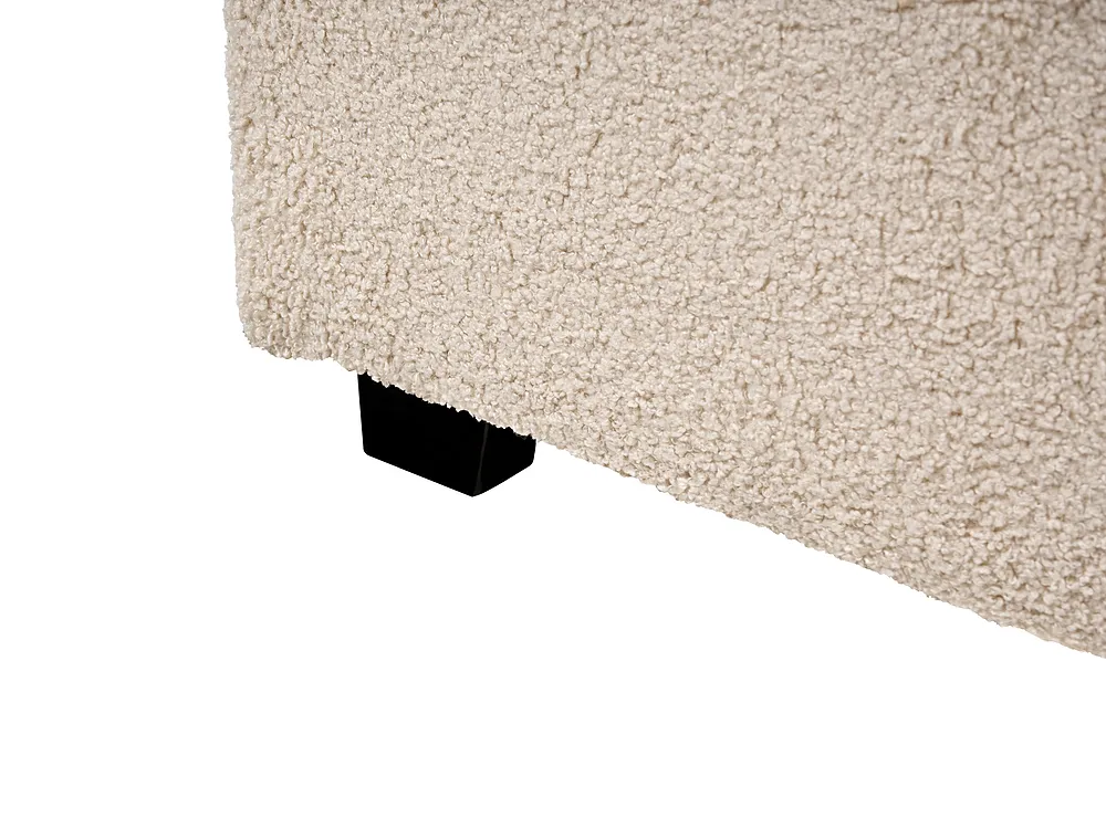 Bed Boucle VAUCLUSE 140 x 200 cm (EU Double) Beige_976007