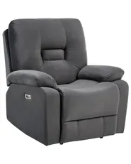 Electric Recliner Chair BERGEN  Velvet Dark Grey_1071155