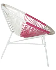 Set di 2 sedie da giardino ACAPULCO Rattan sintetico (PE) Fucsia_718064