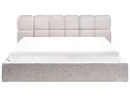 Bett mit Stauraum BASTON Bouclé Hellbeige 180 x 200 cm_997019