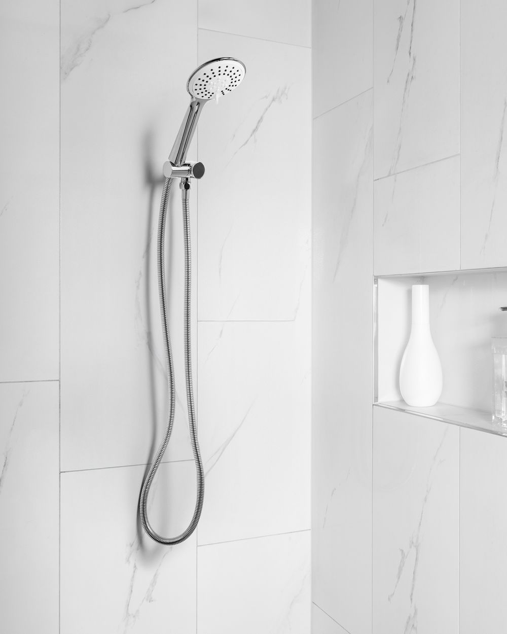 Kit de pommeau de douche avec tuyau flexible TUMPLE 3 modes Argenté