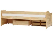 Letto da giorno con contenitore Legno di pino ROYVILLE 90 x 200 cm Marrone chiaro_936548