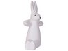 Conjunto de 3 figuras decorativas em forma de coelho cerâmica branca BREST_798715