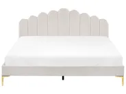 Bed Velvet SAUVIAN 180 x 200 cm (EU Super King) Off-White_1014483