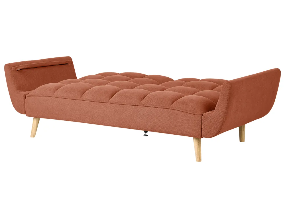 Divano letto 3 posti ASBY Tessuto Arancione_1079515